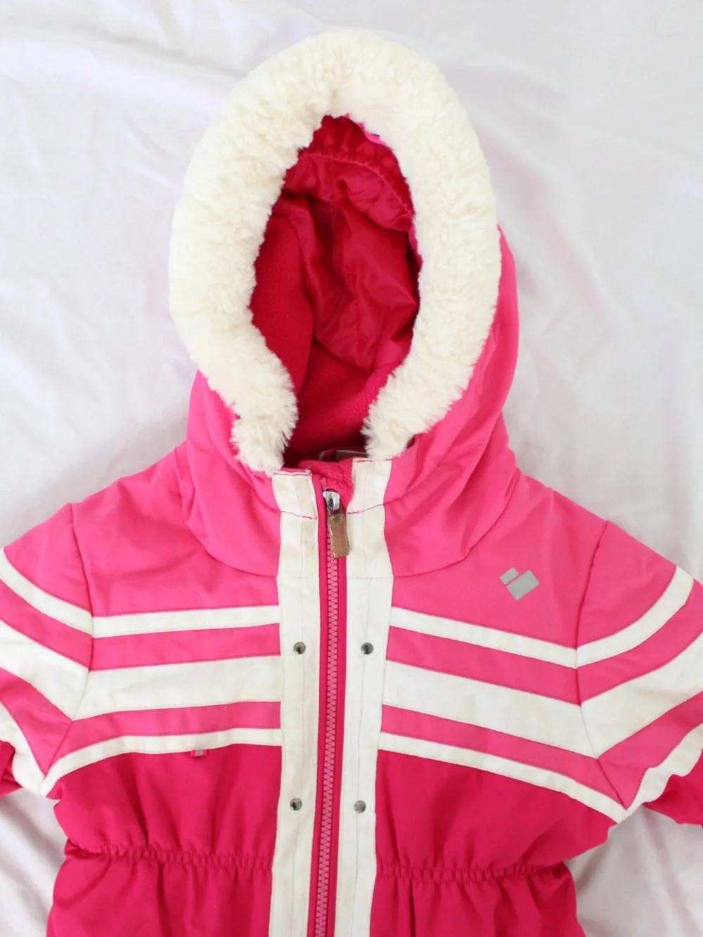 Obermeyer Girls Snowsuit Size 5 Pink Ski Suit I-Grow